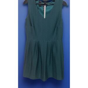 En Focus Forest Green Dress Sleeveless Midi Pullover Draped Stretch Size 14W